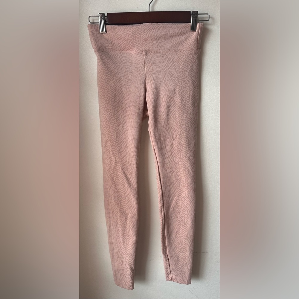 Women's High-Waist Textured Leggings - Blush Pink